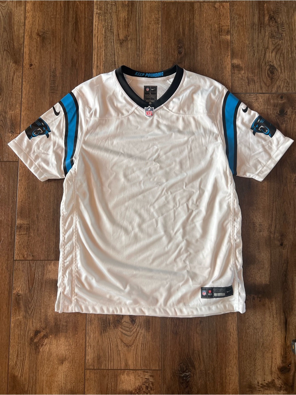 NWOT Nike NFL Carolina Panthers Jersey Men's Blank Size Large White